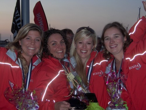 Team Acuity: (l to r) Nina Curtis, Kristen Short, Jessica Eastwell, and Lewmar’s Katie Spithill. Photo: Team Acuity Media ©  SW